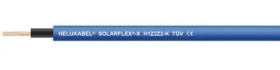 XLPO-photovoltaic cable, halogen free, SOLARFLEX-X H1Z2Z2-K, 6.0 mm², AWG 10, blue, outer Ø 6.4 mm, 713570
