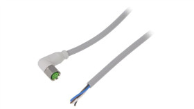 Złącze Okrągłe M8 Żeńskie Kątowe Z Wolnym Końcem Przewodów 4Pin...