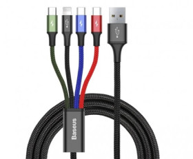 KABEL USB 2XUSB C/IPHONE/MICRO 1,2M BASE