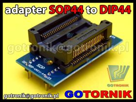 Adapter SOP44 to DIP44 z podstawką ZIF