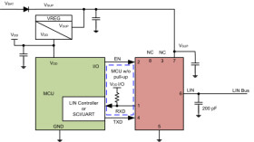 Fault-protected automotive local interconnect network (LIN) transceiver for K-line