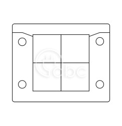 Rama przepustowa KEL-ER-B, na 4 moduły KT małe, czarna, 48204.200