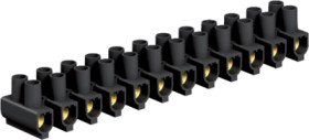Lustre terminal, 12 pole, 16-25 mm², clamping points: 12, black, screw connection, 101 A, 2056585