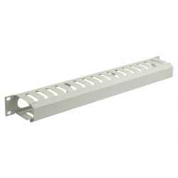 Organizator kabli do szafy RACK 19" 1U metalowy szary NEKU zamykany