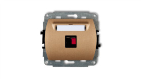 Trend Gniazdo Głośnikowe Pojedyncze Złoty Metalik 8Gg-1