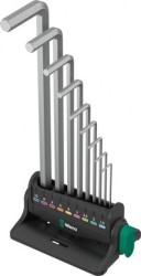 Zestaw kluczy trzpieniowych 950/9 Hex-Plus 8, metrycznych, chromowanych, 10 części, WERA 05022102001