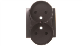 Simon 54 Pokrywa Gniazda Podwójnego Z Przesłonami Antracyt Z/U Do Ramek...