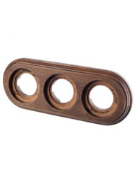 DREWNIANA RAMKA TRZYKROTNA NATYNK DARK 2WOODFNT02D