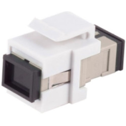 FO connector, SC simplex socket to SC simplex socket, OM1/OM2, multimode, ceramic, beige, BS08-10214