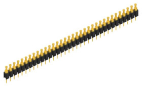 Pin header, 34 pole, pitch 2.54 mm, straight, black, 10039970