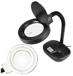 Lampa z lupą Yihua 239 LED 90mm 3D-10D gięte ramię czarna