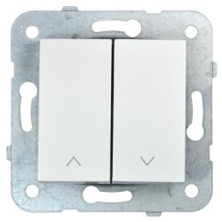 Włącznik VIKO 2-klawiszowy żaluzjowy biały KARRE