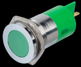 Q22F1CXXG220E Indicator LED, 220 V AC, 22 mm, FASTON, green/BrC
