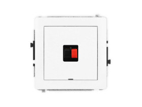 DECO Gniazdo głośnikowe pojedyncze bez p.opis. biały DGGBO-1 KARLIK