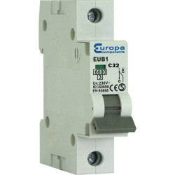 Europa Components EUB163C Single Pole MCB 6kA C Curve 63A