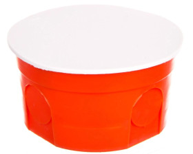 Puszka podtynkowa 80mm czerwona z pokrywą PO-80 0283-00 /50szt/