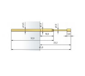 Igła testowa 1024/10-C-1.5N-RH-1.3, raster 2,54 (100 mil)