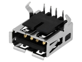Gniazdo USB A na płytkach drukowanych THT 4-pin kąt 90 1903814-1