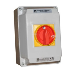 Rozłącznik izolacyjny 4P 63A z pokrętłem żółto-czerwonym RSI-4063OB4ZC