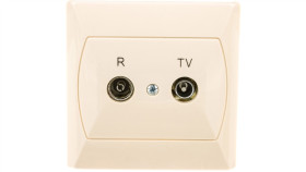 Akcent Gniazdo Antenowe Rtv Zakończeniowe 10Db Beżowe Gpa-10Apz/01