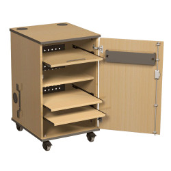 Metroplan Secure MM90 Multi-Media Projector Cabinets 930x524x570mm Beech