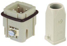 Wzmocnione złącze zasilania 3-pinowe HARTING 10A 230 → 400 V. Męski M20