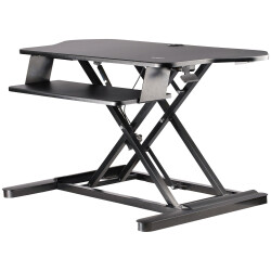 StarTech.com ARMSTSCORNR Corner Sit Stand Desk Converter with Keyboard Tray - L