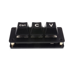 Mini klawiatura RP2040-Keyboard-3 ze skrótami Ctrl + C/V - Waveshare 26464
