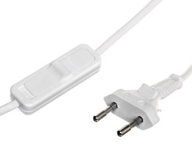 Przewód przyłączeniowy 0,25m z wyłącznikiem biały SP/W-250/2X0,75/WOR-BIA YNS10000561