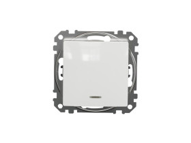 SEDNA DESIGN & ELEMENTS Wyłącznik schodowy zwierny przycisk z podświetleniem biały SDD111116L SCHNEIDER ELECTRIC