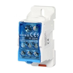 Blok rozdzielczy 125A, zaciski wejściowe 1x16 i 1x35mm², zaciski wyjściowe 6x16mm²,OR-LZ-8207/125