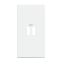 LIVING NOW plakietka ładowarki USB 2mod. biały KW12C