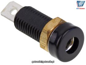 Gniazdo banan 4mm 24.244.2 Amass czarne