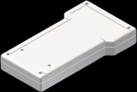 ABS enclosure, battery compartment 2 x AA/1 x 9V, (L x W x H) 210 x 116 x 31.5 mm, white (RAL 9002), IP54, TBT-2B.7