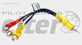 Wtyk 3,5mm 4-polowy - 3x gn. RCA cinch na kablu