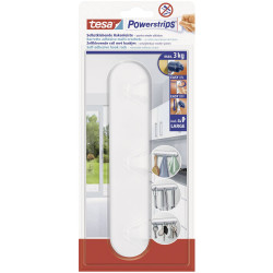 teas 58094-00000-20 POWERSTRIPS Hook Strip White 3 Hooks Easy Remove