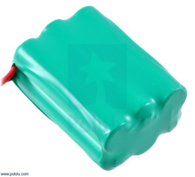 Pololu Rechargeable NiMH Battery Pack: 7.2 V, 900 mAh, 3x2 AAA Cells, JR Connector