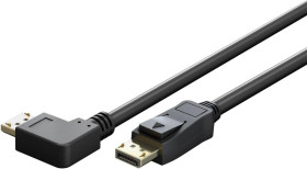 Kabel DisplayPort™ 2.0/2.1, 54 Gbit/s kątowy 1m czarny