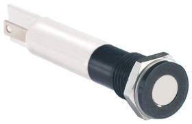 Lampka kontrolna do montażu panelowego 2V dc, biała 8mm LED RS PRO