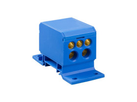 Blok rozdzielczy 2x4-50 mm2 + 2x4-35 mm2 + 3x2,5-25 mm2 1-biegunowy 196A TH35 niebieski DB2-N 48.20 ELEKTRO-PLAST