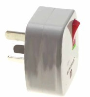 WAC250AUS-WKBW Wtyk 250V biały 3 biegunowy, australijski, kątowy, z wyłącznikiem, 10A