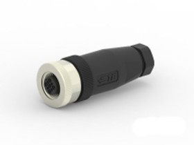 Złącze wielostykowe przemysłowe 3-pinowe M12 Montaż na kablu Gniazdo TE Connectivity