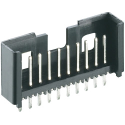 Pin header, 7 pole, pitch 2.5 mm, straight, black, 2,5 MSF/O 07