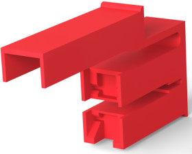 Insulating housing for 4.75 mm, 3 pole, PA, UL 94V-2, red, 520212-2