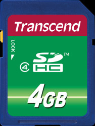 TS4GSDHC4 SDHC Card, 4GB Class 4