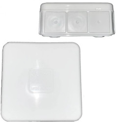 VIPLAST VP-30 Puszka Elektryczna IP55 Klik Natynkowa 12-Wlotowa 85x85x37 mm Biała 1szt