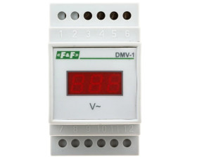 Woltomierz 1-fazowy cyfrowy modułowy 100-300V AC dokładność 1 DMV-1