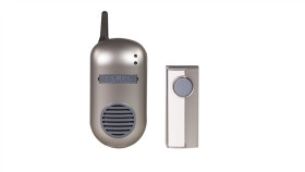 Dzwonek Bezprzewodowy Zestaw Bulik Hermetyczny 230V Zasięg 100M Srebrny...