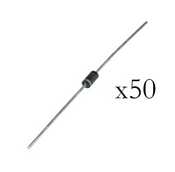 Opencircuit 1N4007 1000V 1A Rectifier diode - 50 stuks