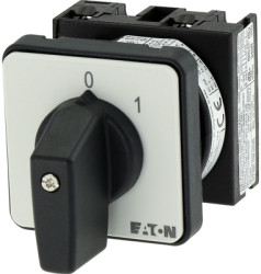 Load-break switch, rotary actuator, 2 pole, 20 A, (W x H x D) 48 x 48 x 76 mm, flush mounting, 053092